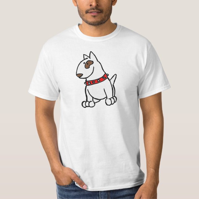 English Bull Terrier Cartoon T-Shirt (Front)