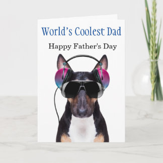 English Bull Terrier Coolest Dad Father's Day Card