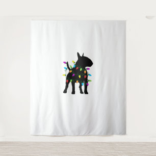 English Bull Terrier Dog Christmas Lights Tapestry