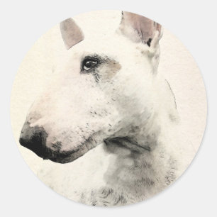 English Bull Terrier Dog Classic Round Sticker
