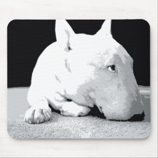 English Bull Terrier, Pop Art Print Mouse Pad