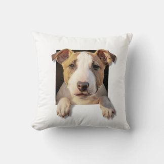 English bull terrier puppy cushion