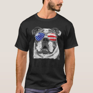 English Bulldog 4th of July Merica Men Women Ameri T-Shirt