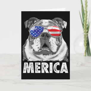 English Bulldog 4th Of July Merica Men Women Usa F Card