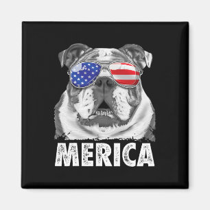 English Bulldog 4th Of July Merica Men Women Usa F Magnet