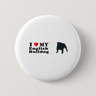 English Bulldog 6 Cm Round Badge