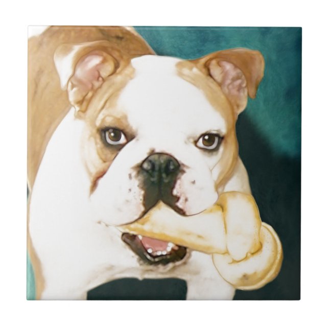 English Bulldog "Adagio" Tile (Front)
