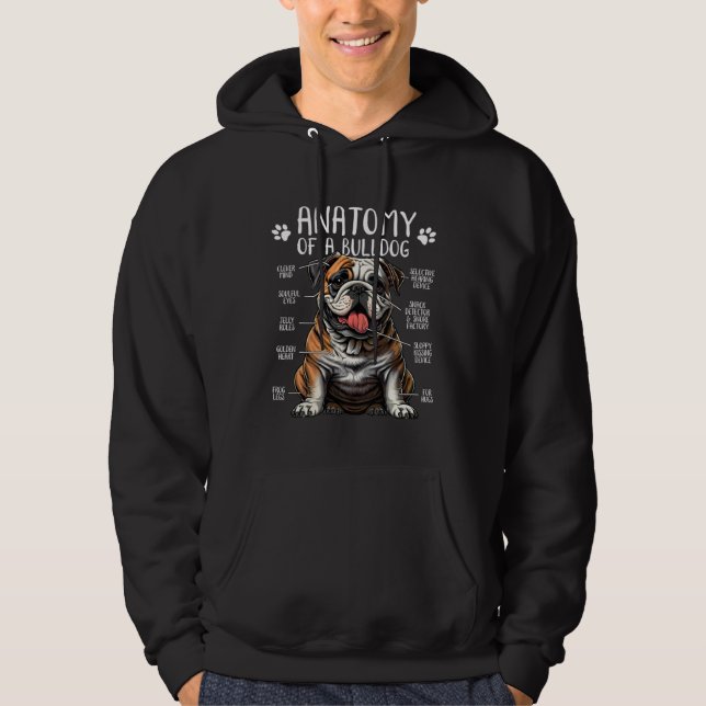 English Bulldog Anatomy Dog Bulldog  Owner Hoodie (Front)