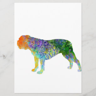 English Bulldog Art Watercolor Watercolor Lover Menu