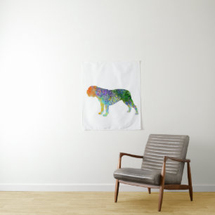 English Bulldog Art Watercolor   Watercolor Lover Tapestry