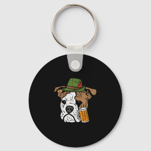 English Bulldog Bavarian Dog Men Women Key Ring