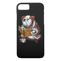 English Bulldog Book Reading Dog Funny Pet