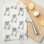 English Bulldog (Brindle) Tea Towel<br><div class="desc">I love this sweet pattern of a brindle english bulldog dog watercolor illustration because it's classic enough to serve as a neutral, yet pops as a stand alone piece! It's the perfect addition to any family room, nursery, office, or even the man cave! For the sweetest gifts, add more matching...</div>