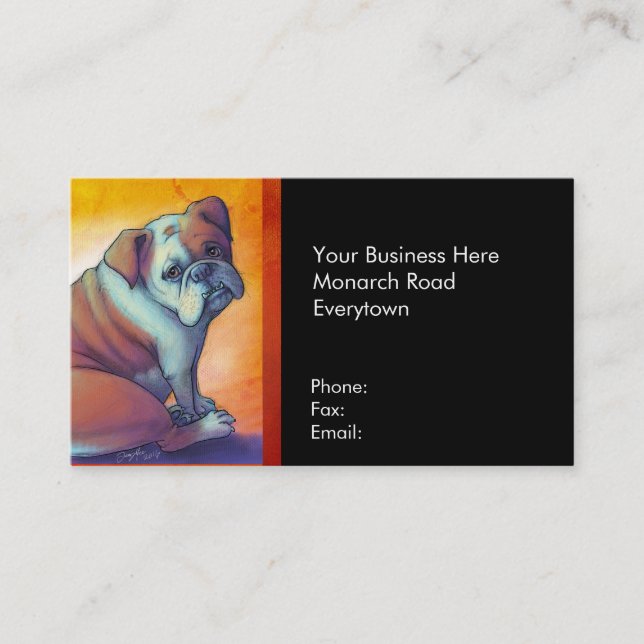 English Bulldog Business Card (Front)
