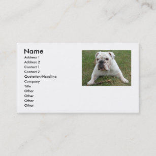 English Bulldog Business Cards