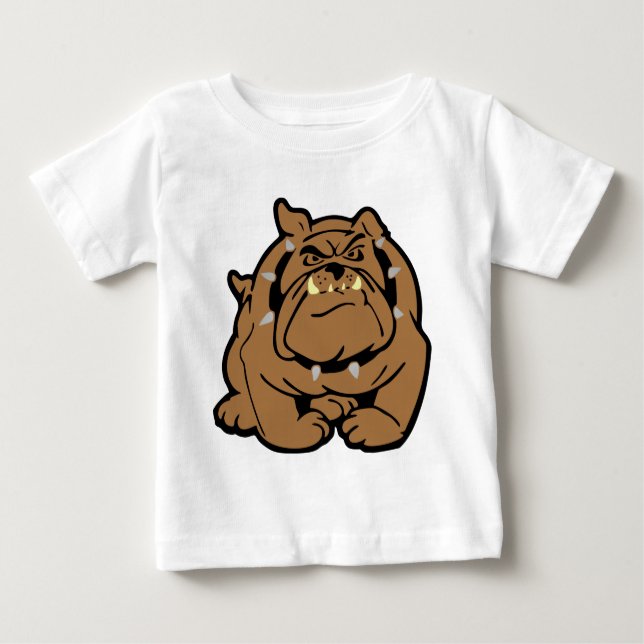 English Bulldog Cartoon Baby T-Shirt (Front)