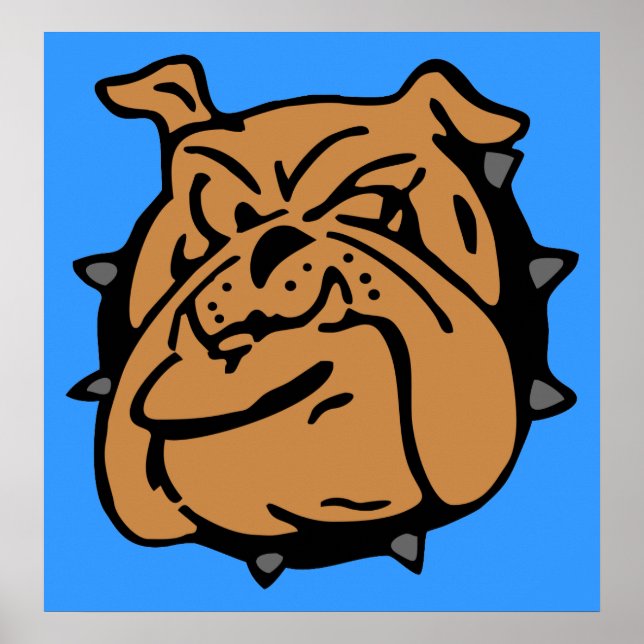 English Bulldog Cartoon Poster (Front)