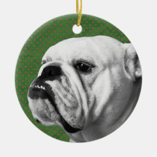 English Bulldog Ceramic Ornament