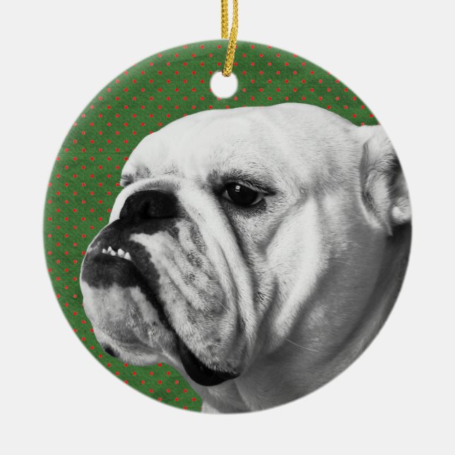 English Bulldog Ceramic Ornament (Front)