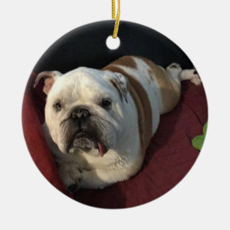 English Bulldog Ceramic Tree Decoration