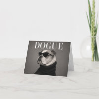 English Bulldog Chic Dog Thank You Card