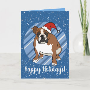 English Bulldog Christmas Card