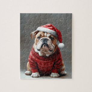 English Bulldog Christmas Jigsaw Puzzle