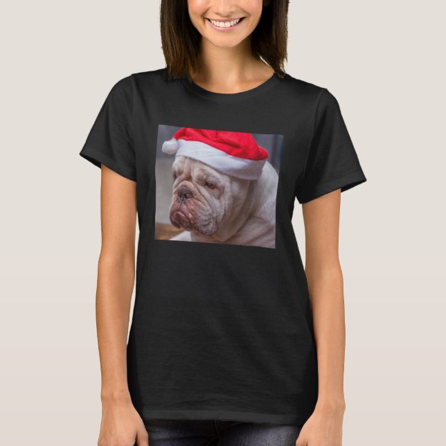English Bulldog Christmas Light Christmas Ugly Swe T-Shirt (Front)