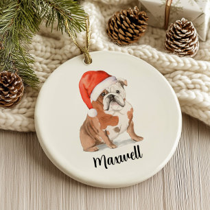 English Bulldog Christmas Ornament