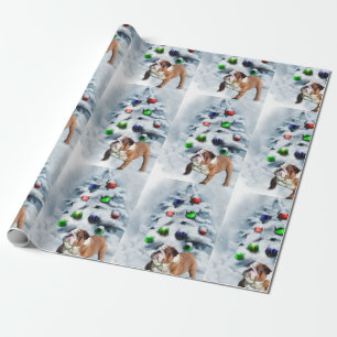 English Bulldog Christmas Wrapping Paper