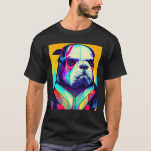 English Bulldog Colourful Pop Art Graphic Artwork  T-Shirt