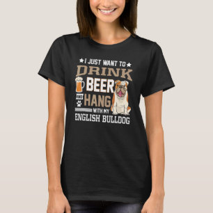 English Bulldog Dad British Dog Beer T-Shirt