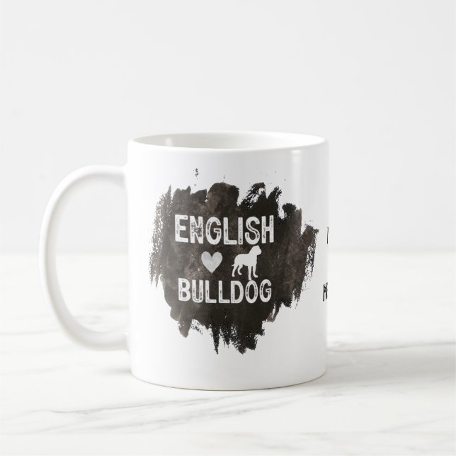 English Bulldog Dad Father's Day Dog Lover Coffee Mug (Left)