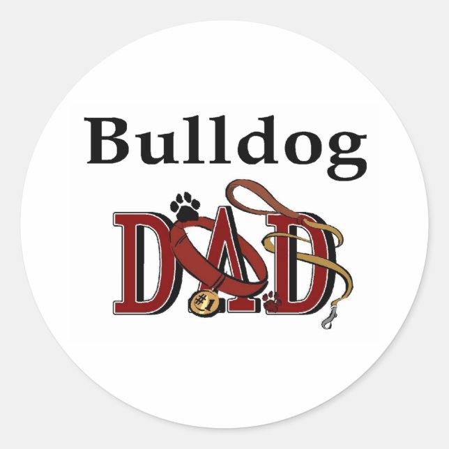 English Bulldog Dad Sticker (Front)