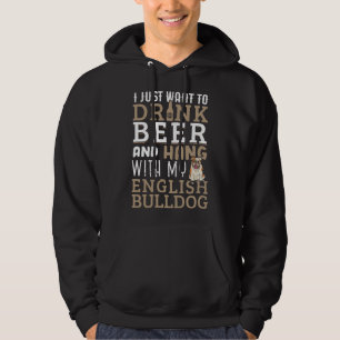 English Bulldog Dad T Funny British Dog Lover Beer Hoodie