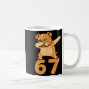 English Bulldog Dog 67 Meme Six Seven Funny Dabbin Coffee Mug