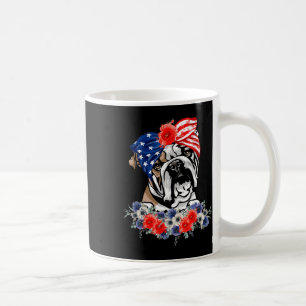 English Bulldog Dog American Flag Patriotic 4th Of Coffee Mug