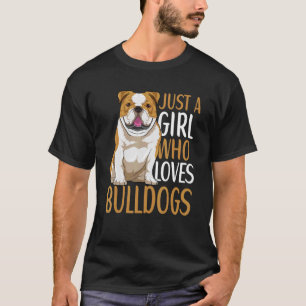 English Bulldog Dog Apparel For Women Girls 2 T-Shirt