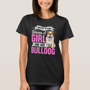 English Bulldog Dog Apparel For Women Girls T-Shirt