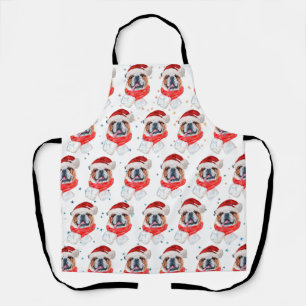 English Bulldog Dog Breed Christmas Apron