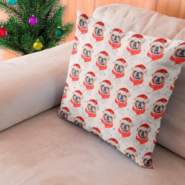 English Bulldog Dog Breed Christmas Cushion (Creator Uploaded)