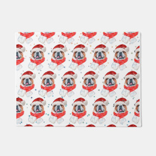 English Bulldog Dog Breed Christmas Doormat