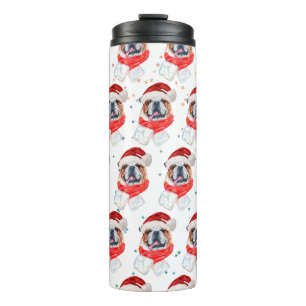 English Bulldog Dog Breed Christmas Thermal Tumbler