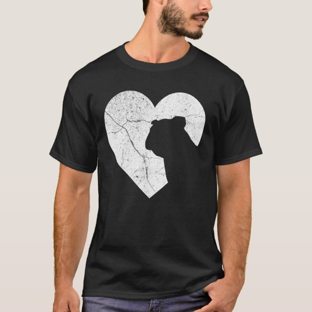 English Bulldog Dog Funny Heart Valentine's Day Do T-Shirt (Front)