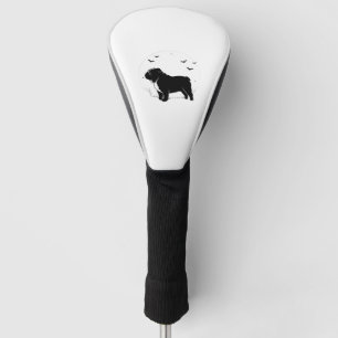English Bulldog Dog � Halloween Moon Silhouette Ov Golf Head Cover