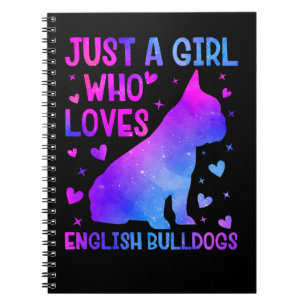 English Bulldog Dog Lover Sunflower Dog Best Dog M Notebook