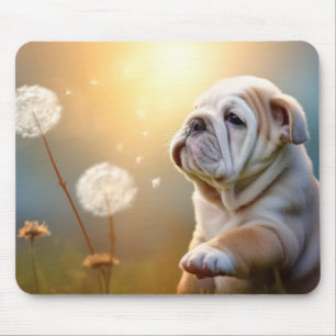 English Bulldog Dog Pet Animal Tranquil  Mouse Pad