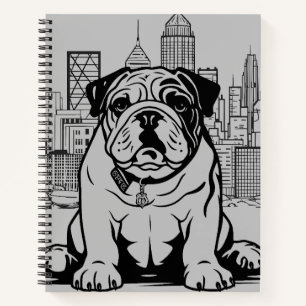 English Bulldog Dog Pet Animal World Furry Friend Notebook