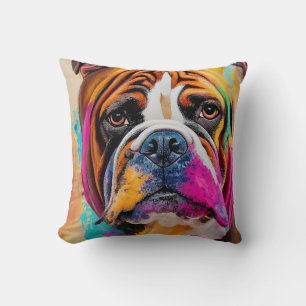 English Bulldog Dog Pet Cute Adorable Animal Cushion
