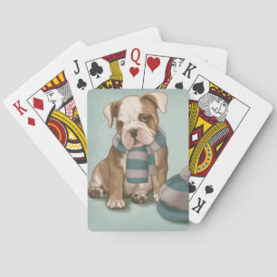 English Bulldog Dog Playing Cards